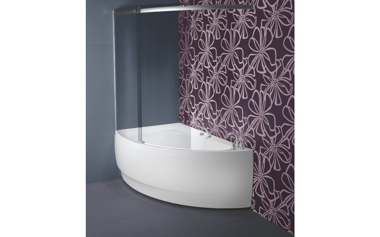 Aquatica Idea-L Tinted Curved Glass Shower Wall picture № 0