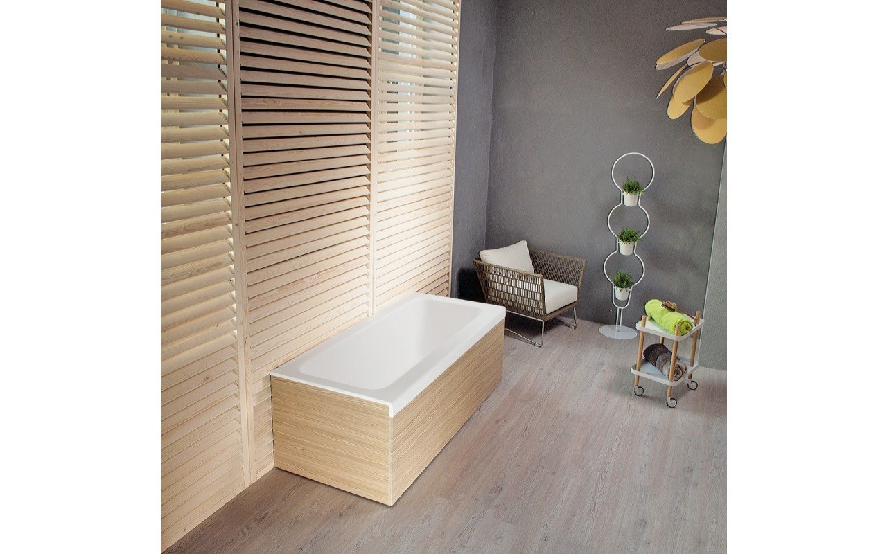 Pure 1L by Aquatica каменная ванна с деревянными панелями picture № 0