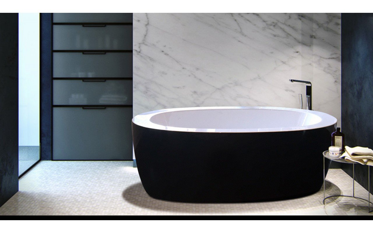 Акриловая ванна в стиле минимализм фото PureScape174-Black