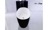 Aquacita Purescape 174A Black Wht Relax Air Massage Bathtub back (web)