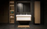 Aquatica Millennium White Solid Surface Oak 1200 Vanity01