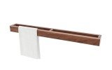 Aquatica Universal 32 Waterproof Wall Mounted American Walnut Wood Towel Rack0