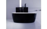 PureScape 174A Blck Wht Freestanding Acrylic Bathtub web