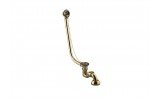 Retro series bath waste with plug and chain in old brass int 01