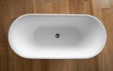 Tulip Wht Freestanding Slipper Solid Surface Bathtub by Aquatica web 0060