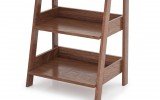 Universal Waterproof Bathroom Ladder Shelf American Walnut06