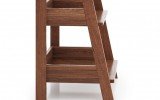 Universal Waterproof Bathroom Ladder Shelf American Walnut07