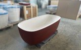Coletta Oxide Red Wht Freestanding Solid Surface Bathtub factory photo (4) (web)