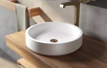 White Round Vessel Sink picture № 3