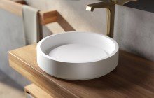 White Round Vessel Sink picture № 4