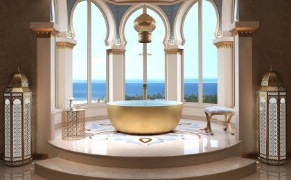 Aquatica adelina yellow gold wht round freestanding solid surface bathtub 02 (web)