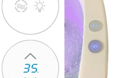 Modern Capacitive Glass Keypad with Hot Tub Like Temperature Adjustment Function 2
