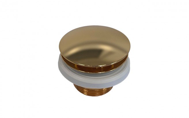 Aquatica Euroclicker3 Bathtub Drain Polished Gold