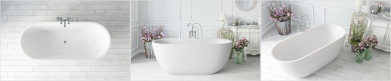 Corelia wht freestanding solid surface bathtub 0qJEm