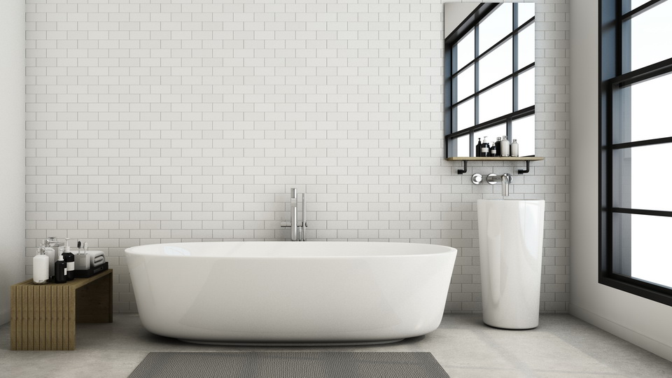 Ванная комната в стиле минимализм фото 510856003