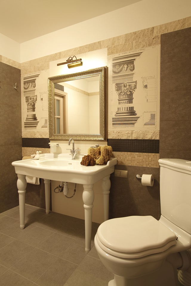 Классический дизайн бежевой ванной комнаты классика фото 49802830
