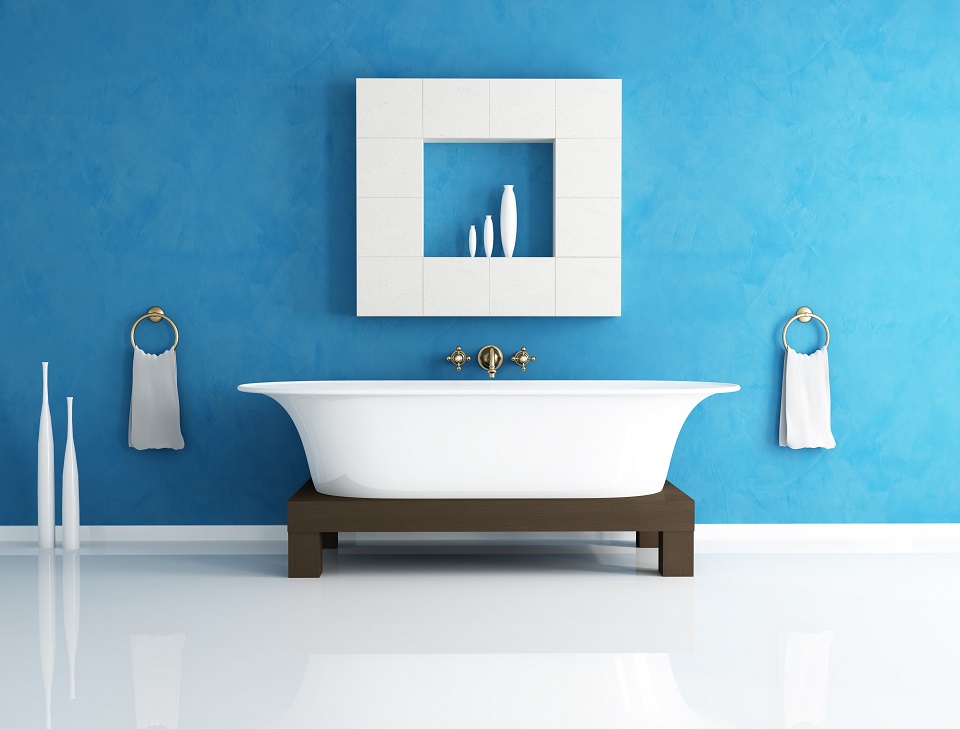 Синяя ванная комната дизайн foto_44583481