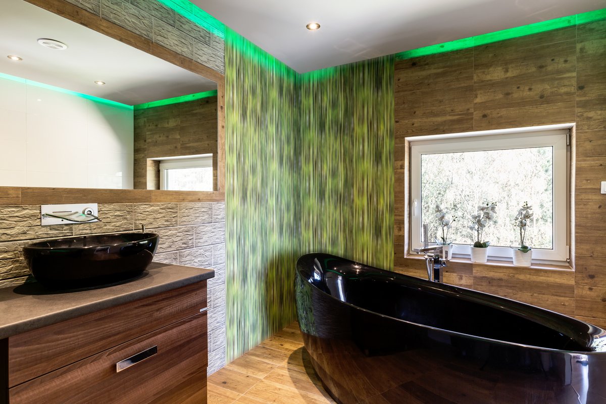 Зеленая ванная комната дизайн фото 464395511