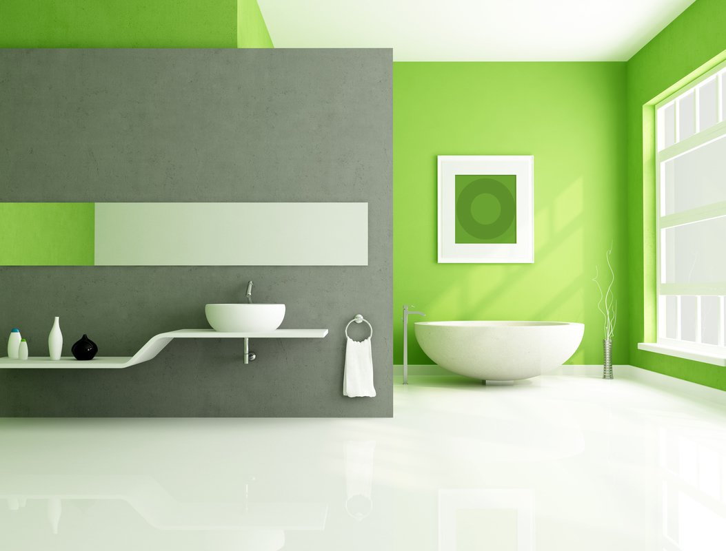 Зеленая ванная комната дизайн фото 54999328